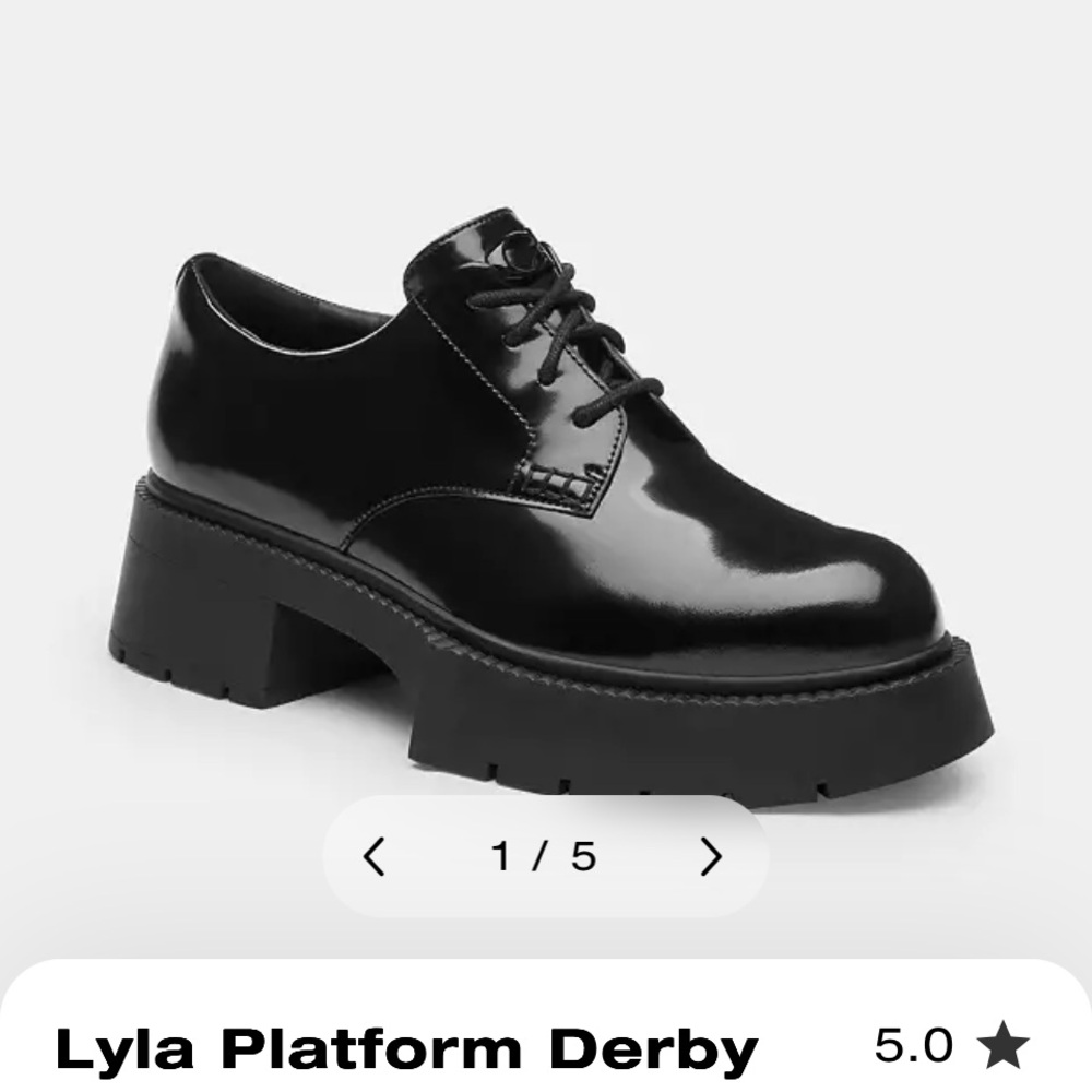 Coach Glossy Black Platform Shoes